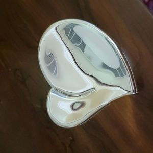 Unused - Heart Shaped Silver Tone Trinket Jewelry Box